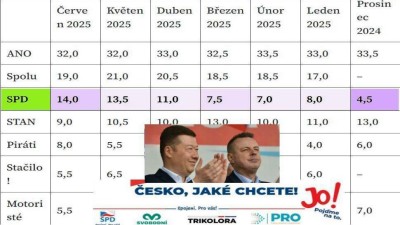 SPD skládá maturitu dospělosti: překročí svůj stín a se stranou PRO zaútočí na vítězství, nebo...