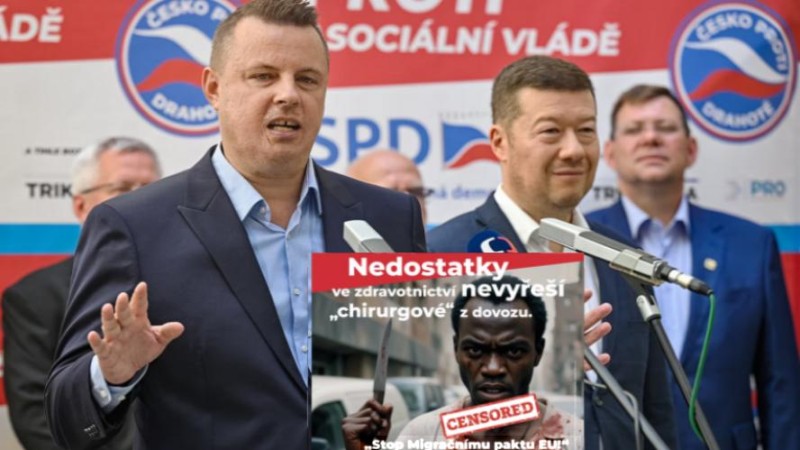 Jdeme podpořit Tomia Okamuru před Sněmovnu 4.2.2025 proti Pospíšilovi (TOP 09) a proti útoku za volební plakát!