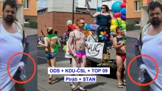 Pětikoalice fialová: hnus, odpad, kriminál. Dozimetr, kampelička, bitcoin, to je úchyl.