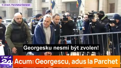 Děsivé, rumunský vítěz voleb Călin Georgescu, zadržen policií a odvezen k výslechu jako podezřelý. Scénář pro Okamuru?