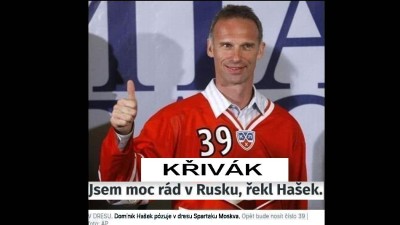 Nacistická stvůra Dominik Hašek versus 68 Jaromír Jágr