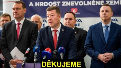 Jak dopadly volby? Skvěle! Tomio Okamuro, děkujeme a spolupráce začíná! Naše!