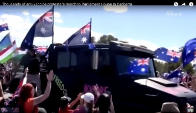 VIDEO: Přenos z Canberry (Austrálie) proti covidovému teroru