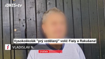 Terorista útočící na Babiše je vysokoškolák, volič Fialy a Pazderkové, nácek ze severní Moravy, proto nesmíme znát profil!