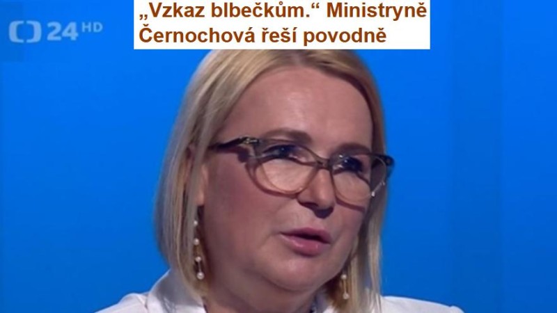 Marfuša Černochová: na pomoc Moravě posílám vše, co mám, snad i vlastní děti, kdybych měla