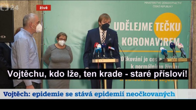 „Epidemie neočkovaných.“ kritizoval podvodník a dezinformátor Vojtěch odpůrce vakcín. A jaká jsou fakta?