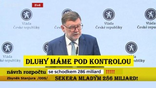 Stanjurův vtip století pro mladou generaci: jsme skvělí, rozpočet na příští rok se schodkem 286 miliard