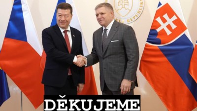 Vážený předsedo Parlamentu Okamuro: děkujeme, že se se chováte jako státník, a delegace na Slovensko je konečně opět reprezentativní